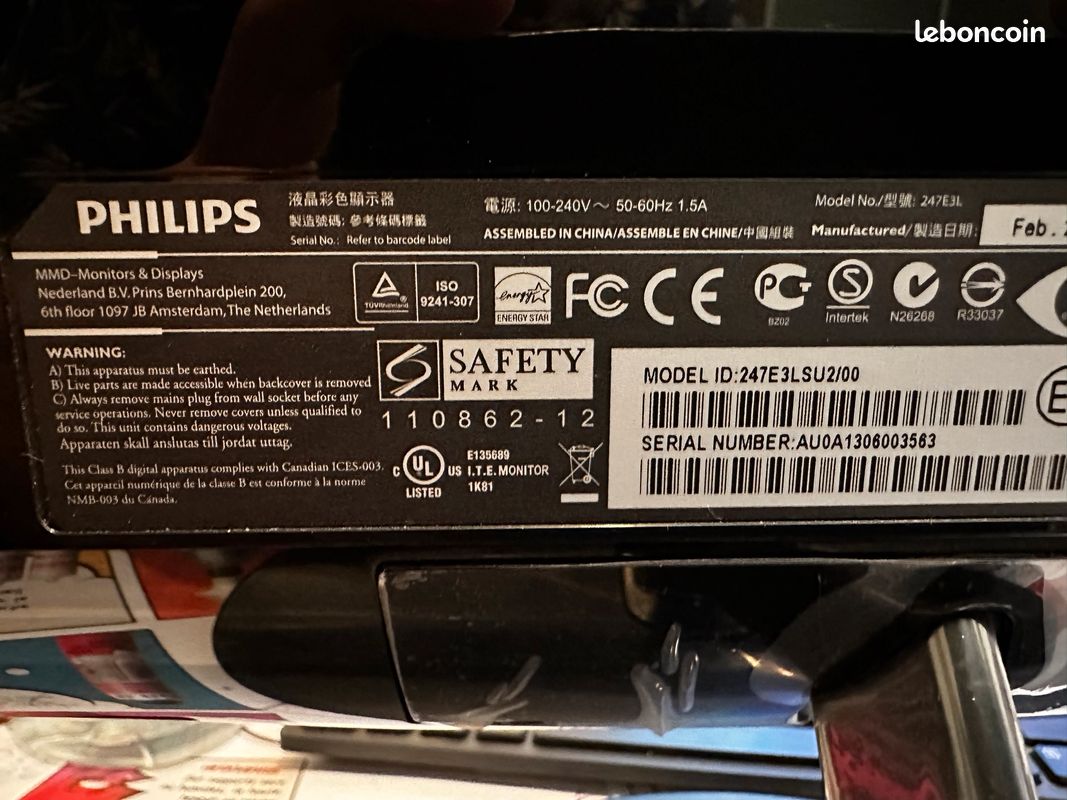 Ecran ordinateur philips 23,6 pouces - (image 3)