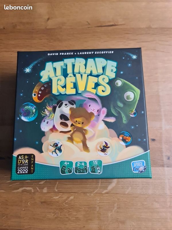Proche du neuf jeu de société Attrape rêves des éditions Space Cowboys
De 2 à 4 joueurs, à partir de 4 ans (image 2)