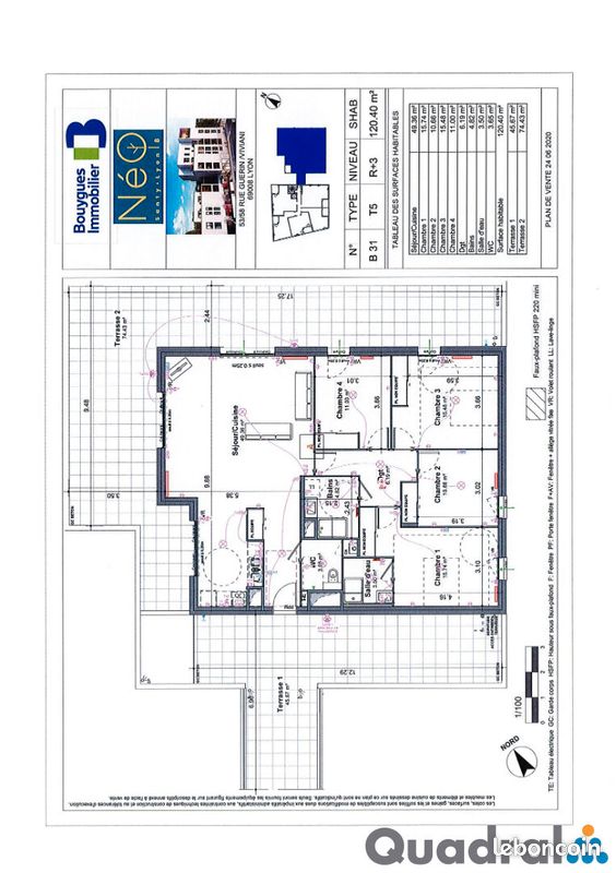 Appartement 5 pièces 120 m² · à Lyon · 120 m² · 1 712 €/mois
