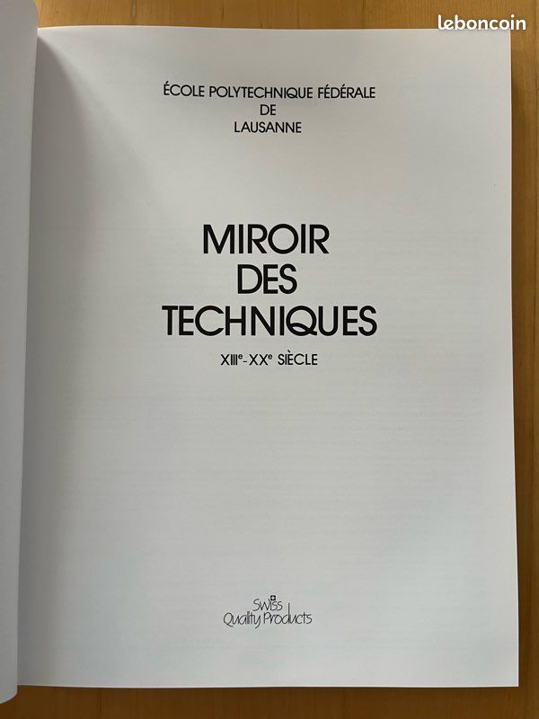 Livre Miroir Des Techniques - École Polytechnique Fédéral De Lausanne (image 2)