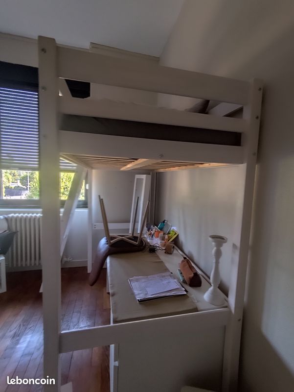 Lit Mezzanine 90x190 cm BLOOM Blanc chez But (image 2)