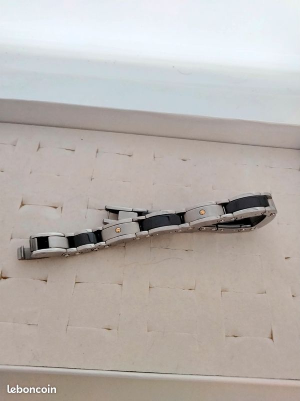 Bracelet tungstène et plaqué or homme (image 1)