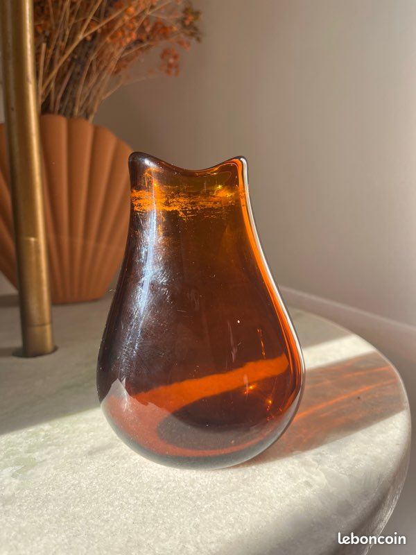 Vase Soliflore Moderniste En Verre - Alex Dieulefit - Morin Ruelland - 1960 - 51.5cm