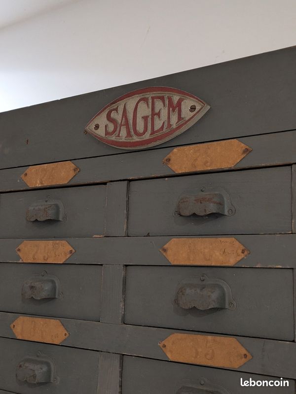Magnifique meuble de métier industriel SAGEM (image 15)
