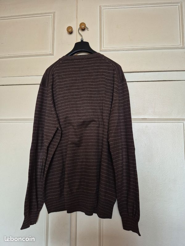 Pull Femme Massimo Dutti En Tweed Noir Et Marron, Mélange Mohair/alpaga - Taille M - Occasion Très Bon état