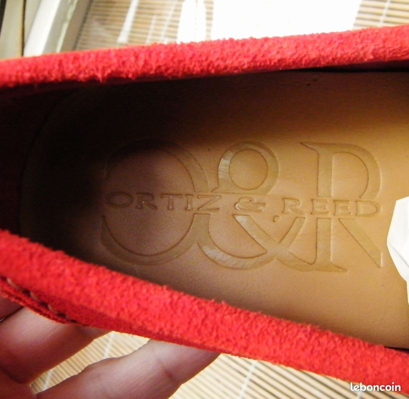 Chaussures Femme Per Una En Daim Rouge - Taille UK 3 (neuves Sans Boîte) - Marque Marks And Spencer