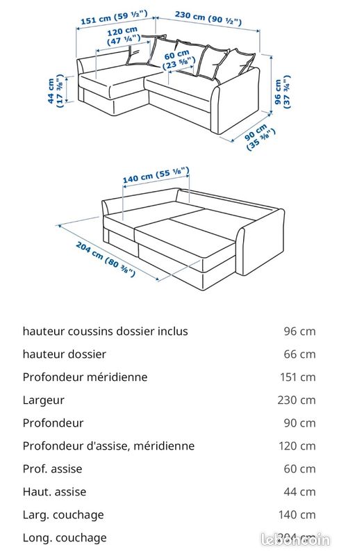Canapé d'angle convertible (image 4)