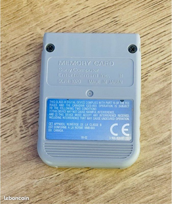 Carte Mémoire Sony PS1 – 1 Mo – Officielle – Bio Hazard Stars – Reconditionnée