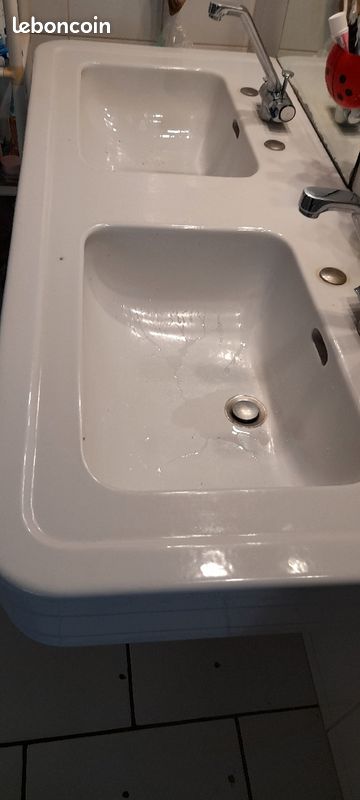 Double vasque ceramique émaillée (image 3)