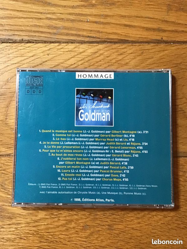 Jean Jacques Goldman, ils chantent, cd (image 2)