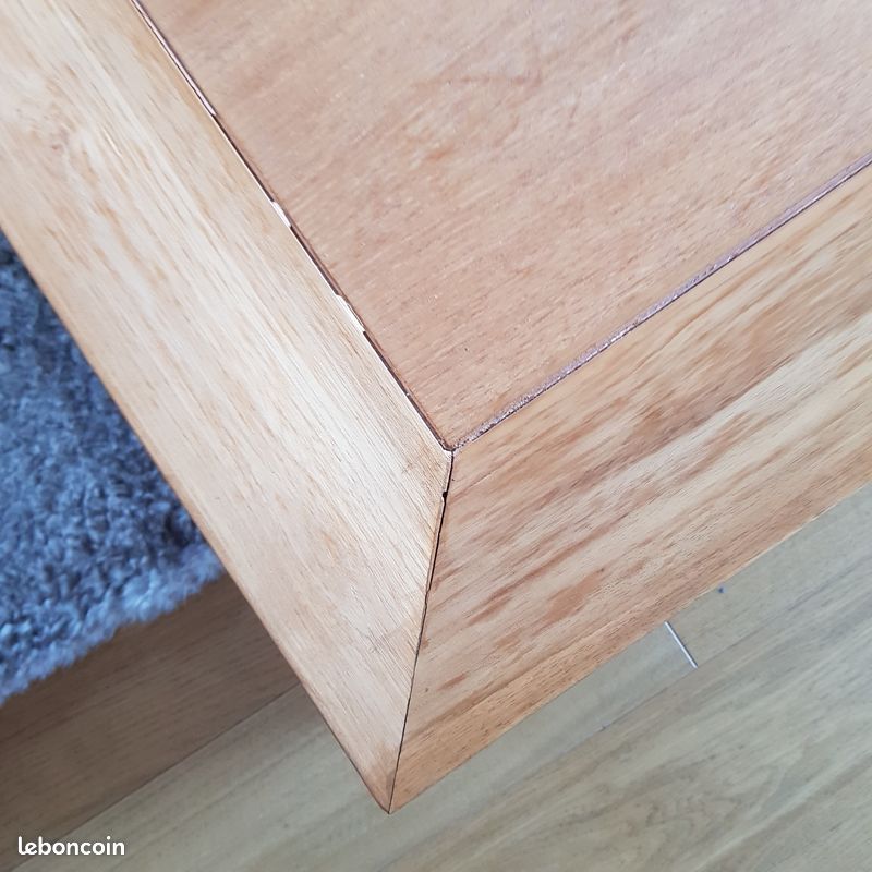 Table basse en bois double plateau 90x90cm BISHO (image 7)