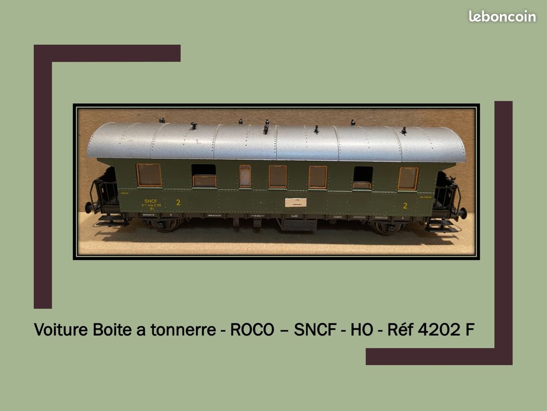 Voiture Boite a tonnerre - ROCO - SNCF - HO - Réf 4202 F (image 1)