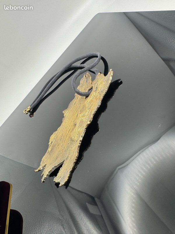 Rare pendentif sur cordon signe sur plaque Yves Saint Laurent YSL vintage (image 11)