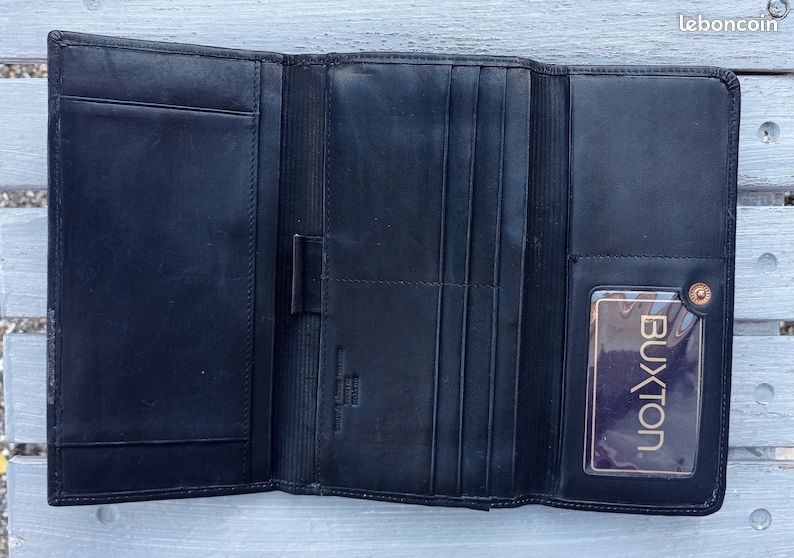 Portefeuille En Cuir Grainé WITTCHEN – Modèle Arizona Noir, Format Compact 10 X 14 Cm, Style Luxe Discret