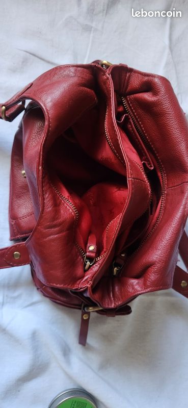 Sac à main cuir rouge marque Catwalk (image 9)