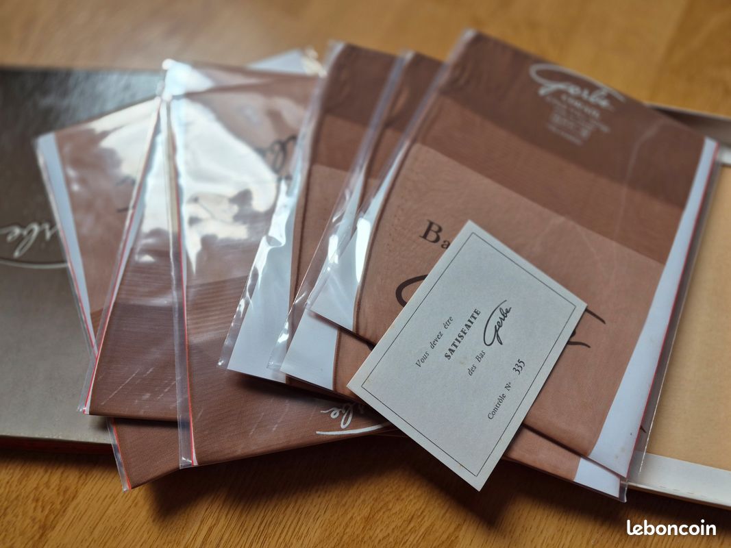 Boite de 6 paires de bas couture FF gerbe marron caramel T0 (image 2)