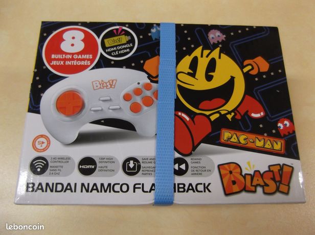 NEW ATGAMES BANDAI NAMCO FLASHBACK BLAST CONTROLLER GAME 8 BUILT IN GAMES PACMAN