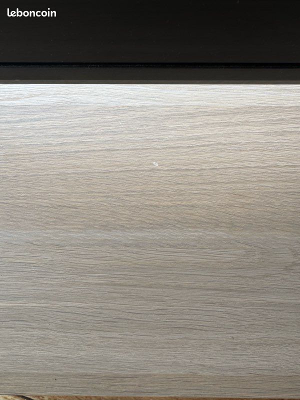Meuble TV IKEA 120 cm – blanc brillant / effet bois – très bon état (image 5)
