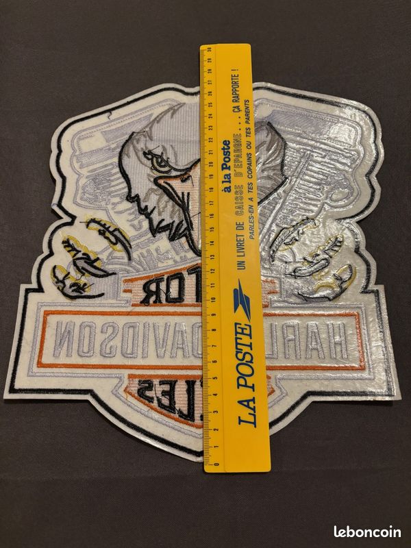 Patch Brodé Thermocollant Pour Moto - Écusson Motard 10,5 X 5 Cm (polyester)