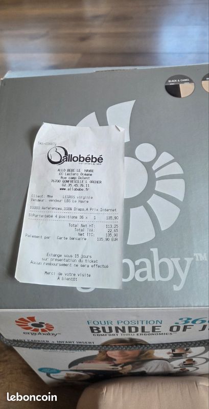 Porte bébé avec réducteur neuf (image 3)