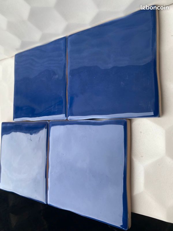 Faience murale aspect Zellige bleu marine 10x10 (image 5)