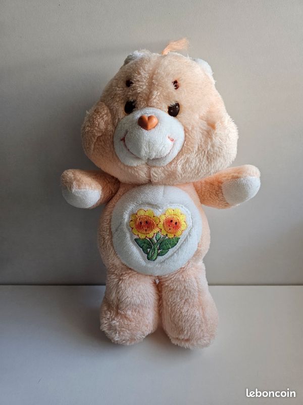 Ancienne peluche vintage des années 80 - Bisounours Care Bears - Gros gâteau - Kenner - Jeux & Jouets