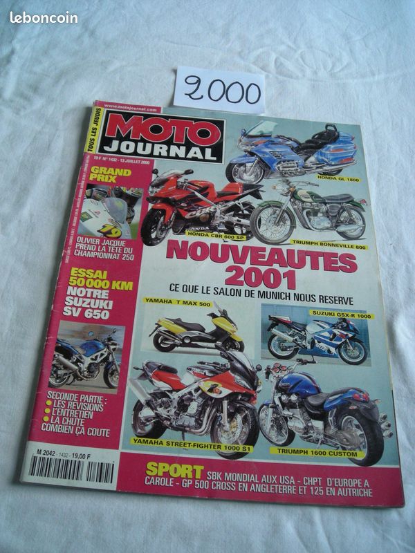 Magazine MOTO JOURNAL N°1432 du 13 juillet 2000(moto29) (image 1)