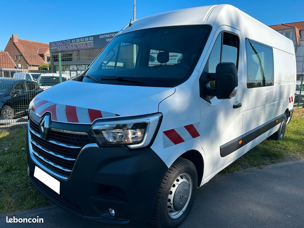 21 900 ht - renault master l3h2 cabine approfondie 6 places / clim / reg / tel / camera / feux auto / marche pied / int bois (image 1)