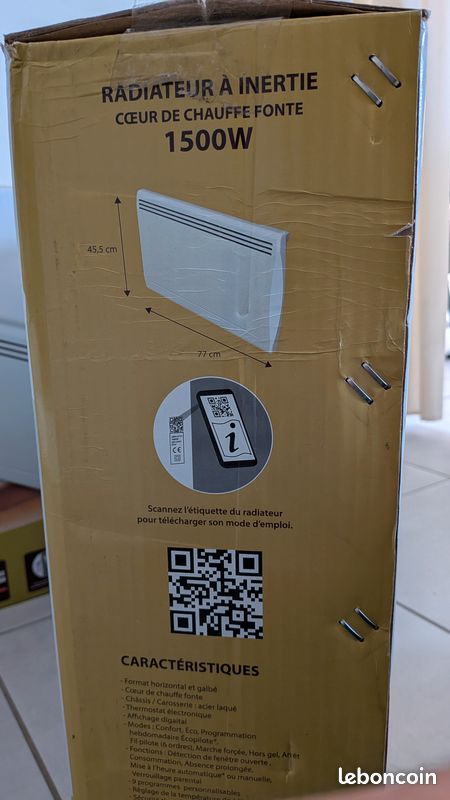 Carrra Radiatur Élctriqu Lcd Font Blanc 1500W Uno au millur prix
