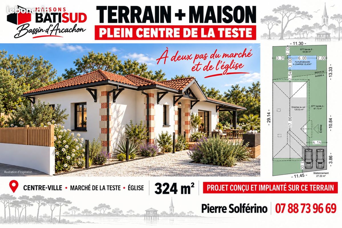 Maison 4 pièces 97 m² · à La Teste-de-Buch · 97 m² · 463 040 €