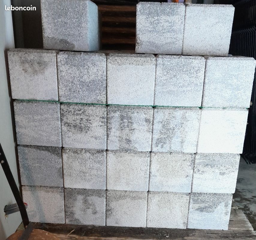 élément de mur / talus / pilier béton GOMERA alpin gris 20x20x20 NEUF (image 2)