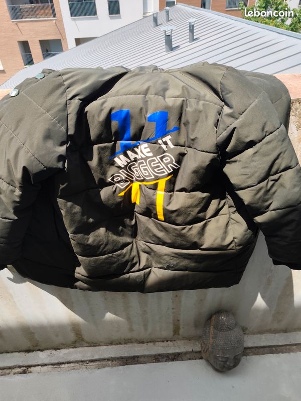 Blouson cuir et toile pour adulte et ado (image 1)