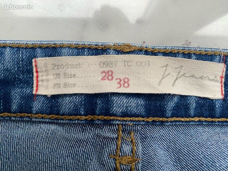 Jeans bleu délavé skinny Jennyfer en 38 taille basse (image 6)