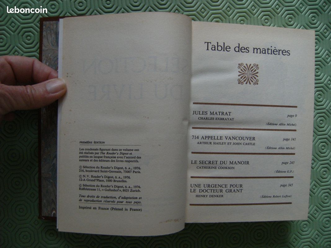5 tomes Sélection du Reader's Digest - Beaux livres - 20 romans (image 4)