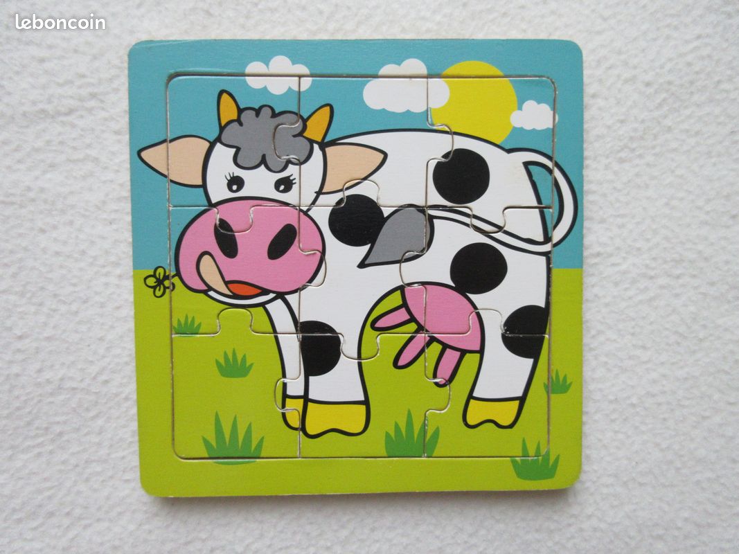 Puzzle vache en bois (image 1)
