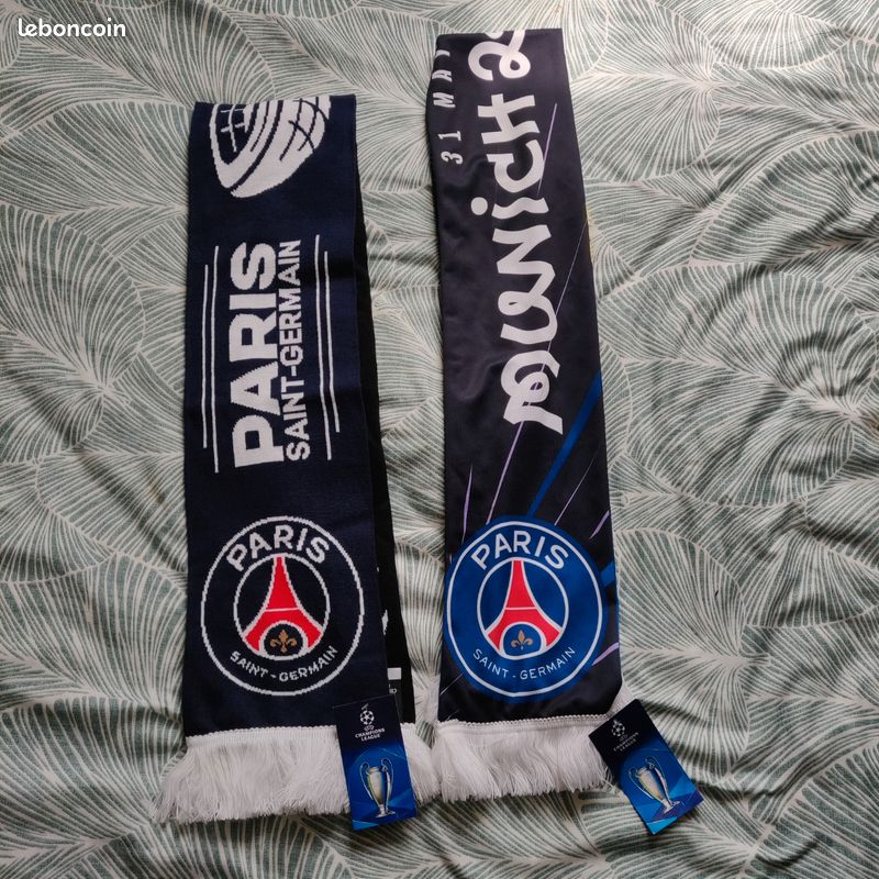 Psg Maillot Écharpe PSG Paris Saint-Germain - Collection David Luiz - Officielle 140cm - 100% Acrylique Trousse Psg