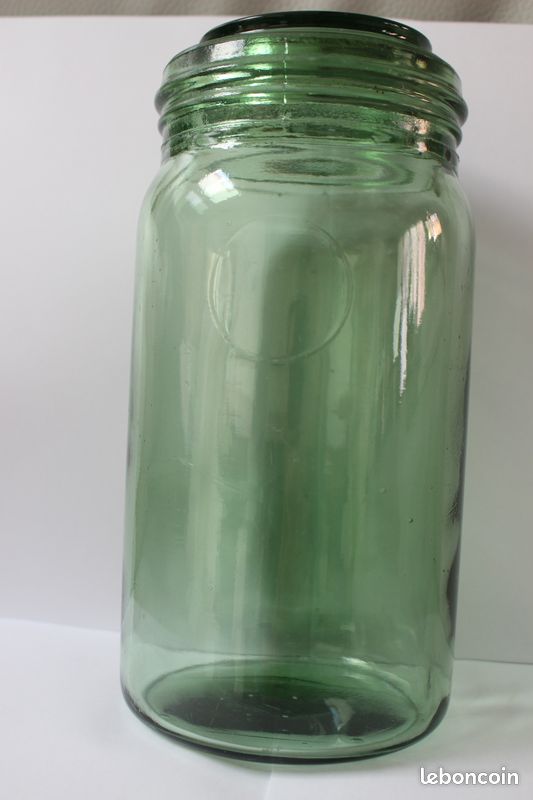 Ancien Bocal En Verre Durfor 1 Litre – Vert, Pour Conserve, Vintage