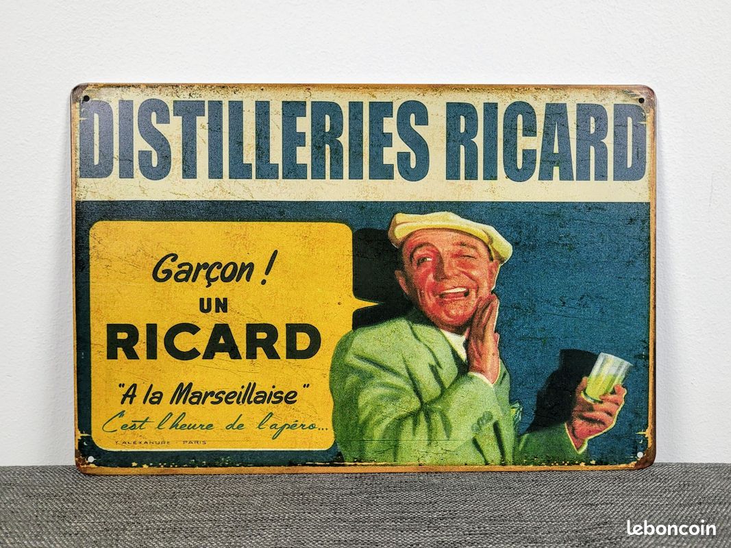Plaque de Décoration Ricard 52x11 cm - ref.52X11-F-RICARD