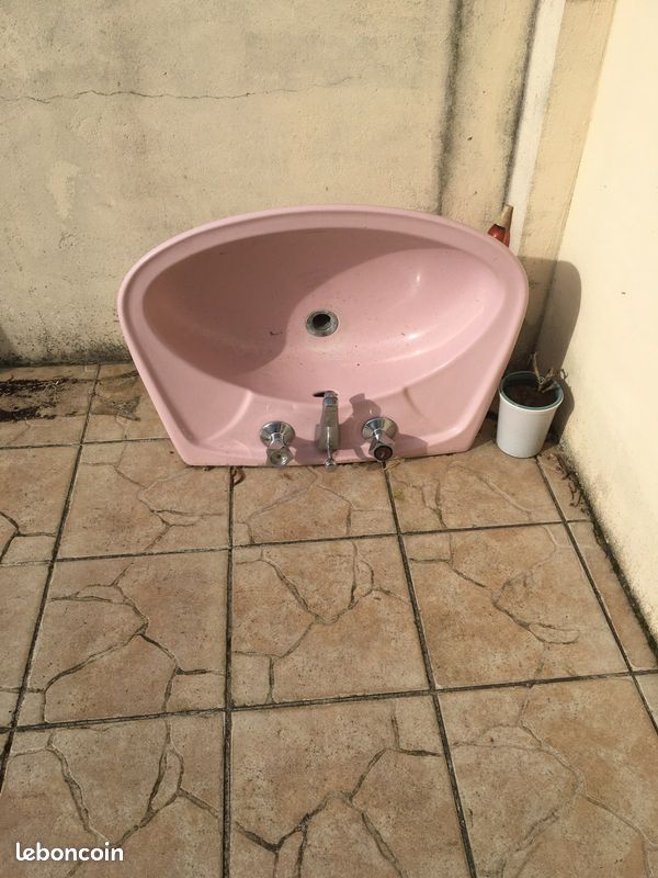 Lavabo rosé sans la robinetterie (image 2)