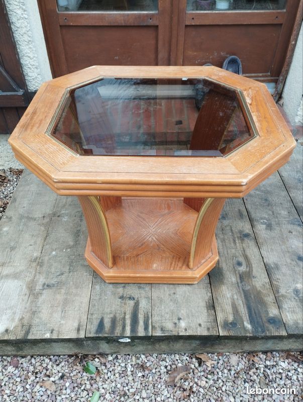 Table basse bois verre (image 3)