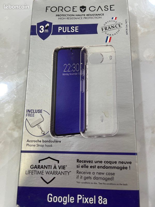 Coque renforcée Forcecase Pulse pour Google Pixel 8A Transparent (image 1)