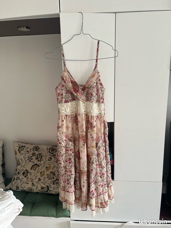Robe Débardeur Noire Et Blanche Lulu H - Taille 40 (S/M) - Occasion Très Bon état