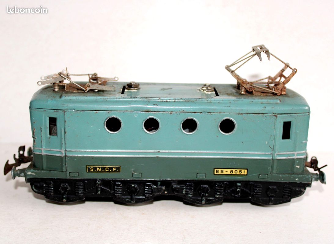 HORNBY échelle 0 motrice électrique BB 8051 SNCF - Taches noires & pantos oxydés