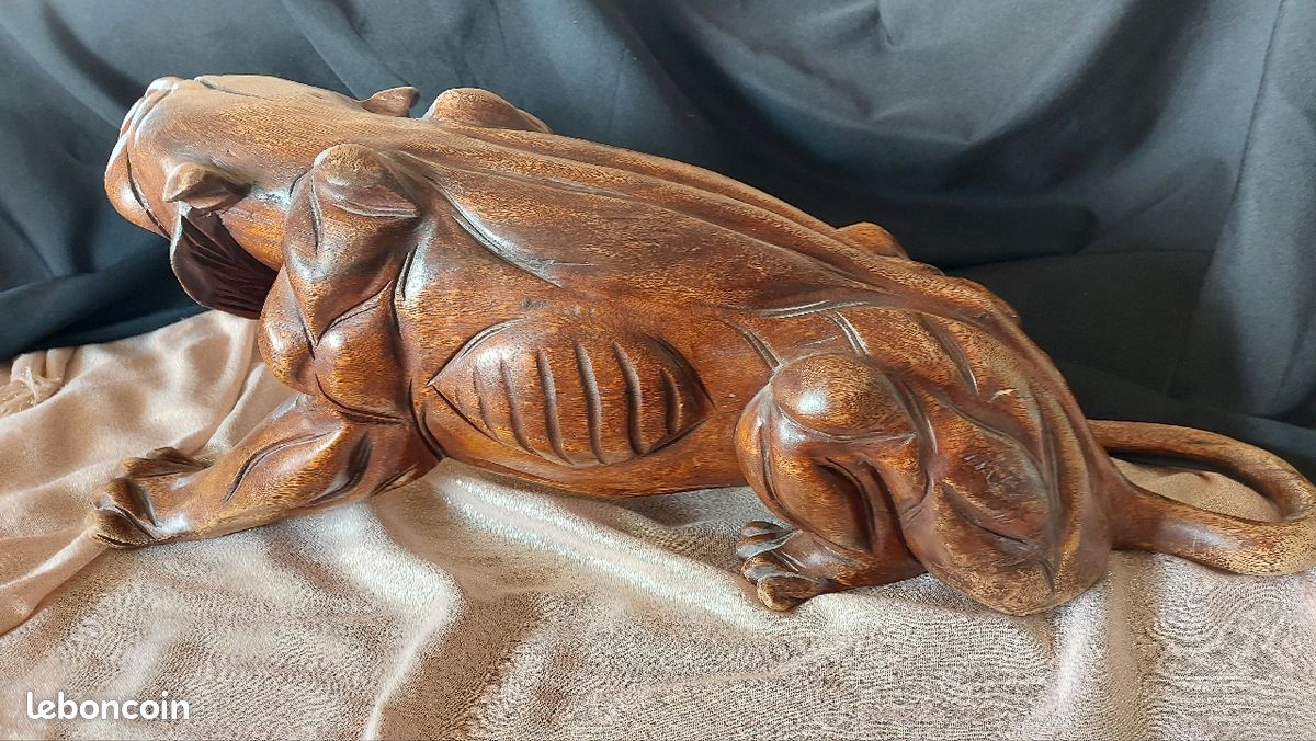 Panthère en bois sculpté 70 cm 50 euros (image 4)