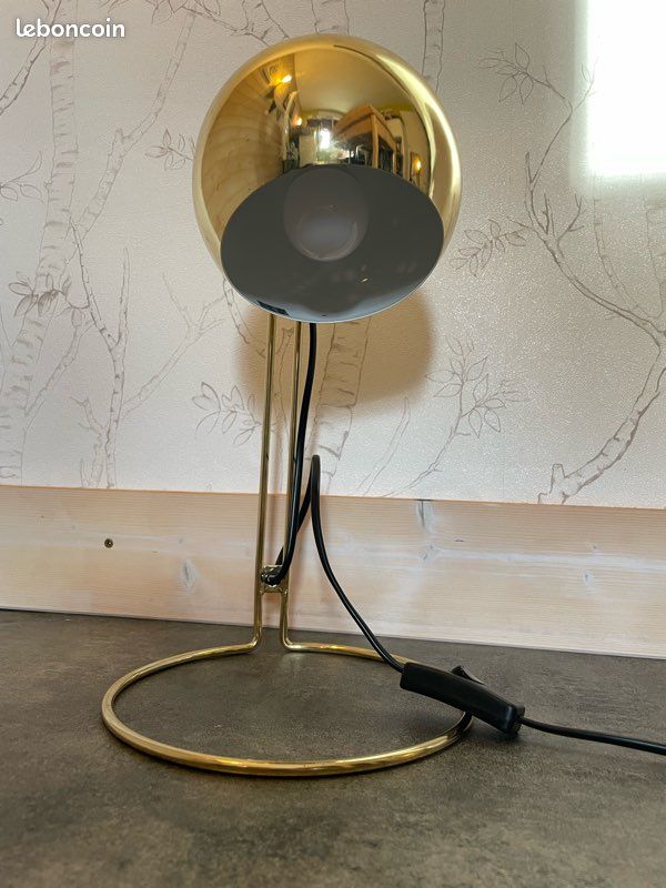 Lampe vintage dorée design (image 3)