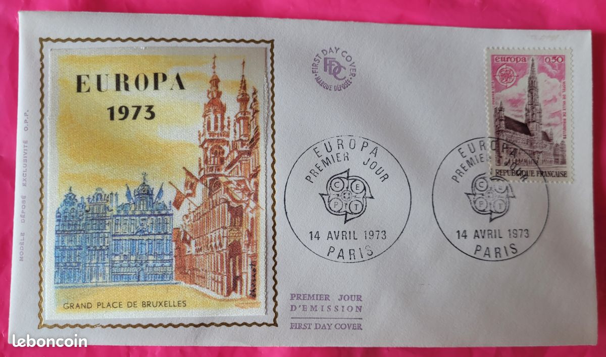FRANCE Lot 7 Enveloppes FDC Année 1973 SERIGRAPHIE THIAUDE Timbre 1er