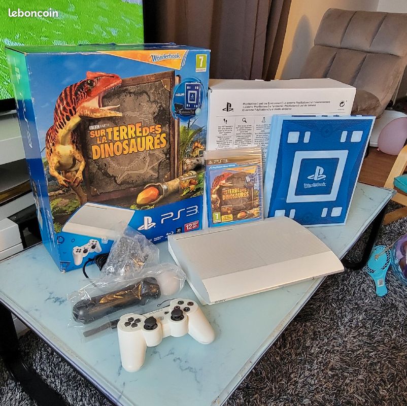 Ps3 slim blanche pack sur la terre des dinosaures Neuf (image 1)