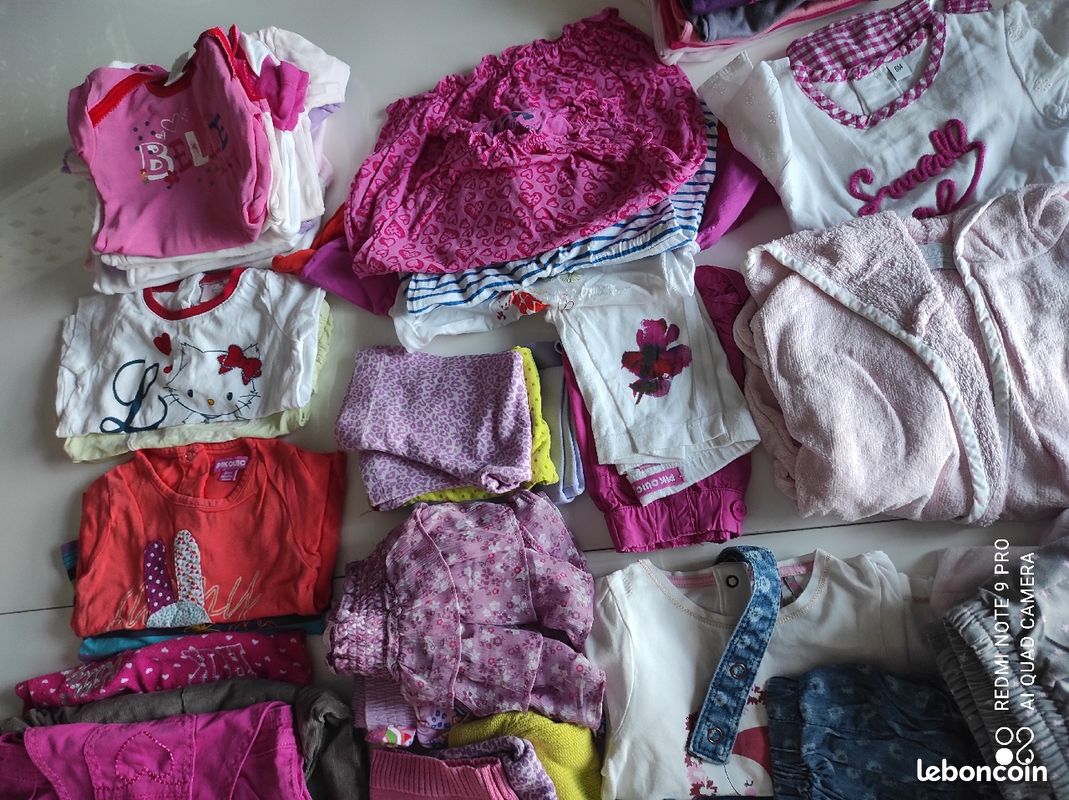 Lot ou détaillé vêtement bébé fille 6mois été ou hiver caro07380 (image 5)