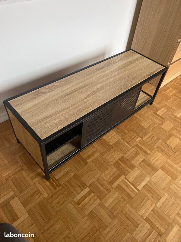 Meuble TV marque But Oskar Style industrielle (image 3)