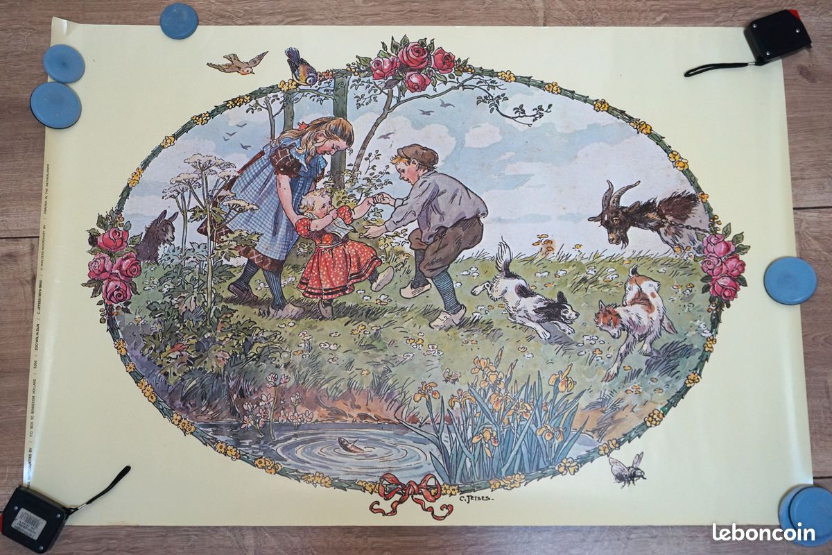 Affiche vintage" premiers pas" (image 1)